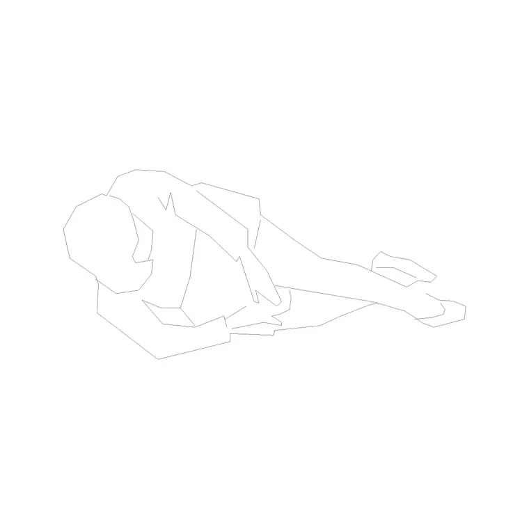 Human Figure Plan 9 DWG CAD block thumbnail — people drawing