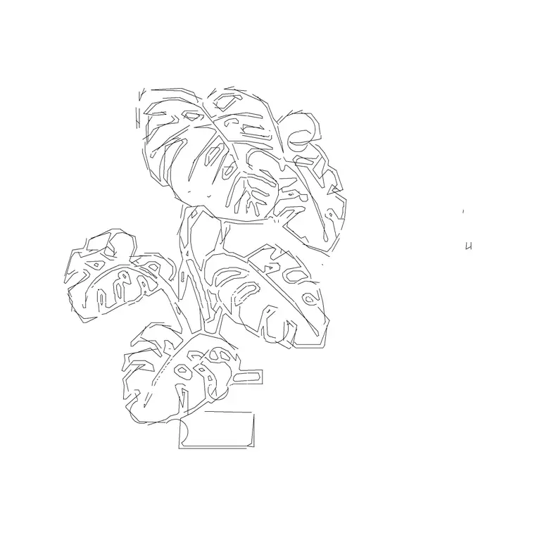 Indoor Plant Type H DWG CAD block thumbnail — trees & plants drawing