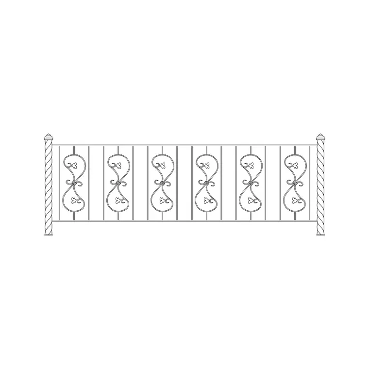 Iron Gate Ele DWG CAD block thumbnail — outdoor drawing