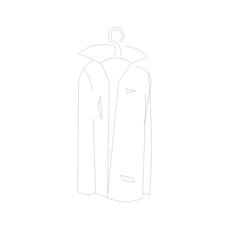 Jacket Hanged 2 DWG CAD block thumbnail — accessories drawing