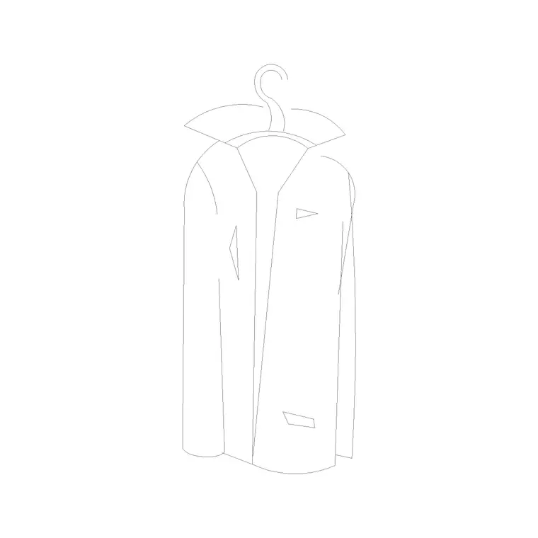 Jacket Hanged DWG CAD block thumbnail — accessories drawing