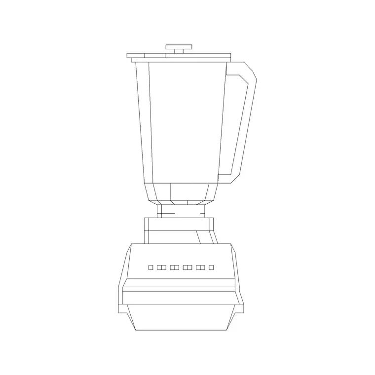 Juicer 2 DWG CAD block thumbnail — kitchen drawing