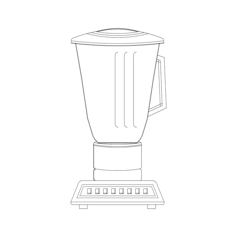 Juicer 3 DWG CAD block thumbnail — kitchen drawing