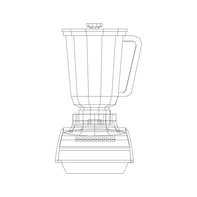 Juicer 4 DWG CAD block thumbnail — kitchen drawing
