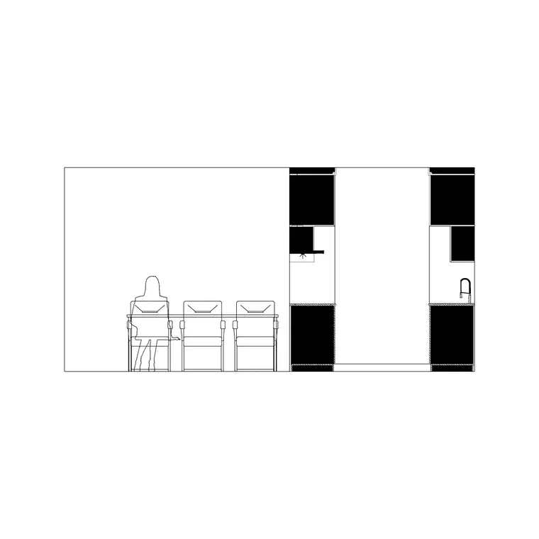 Kitchen And Dining Ele DWG CAD block thumbnail — kitchen drawing