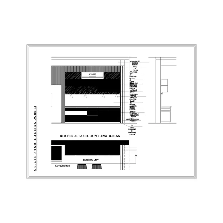 Kitchen Cabinet Detail DWG CAD block thumbnail — kitchen drawing