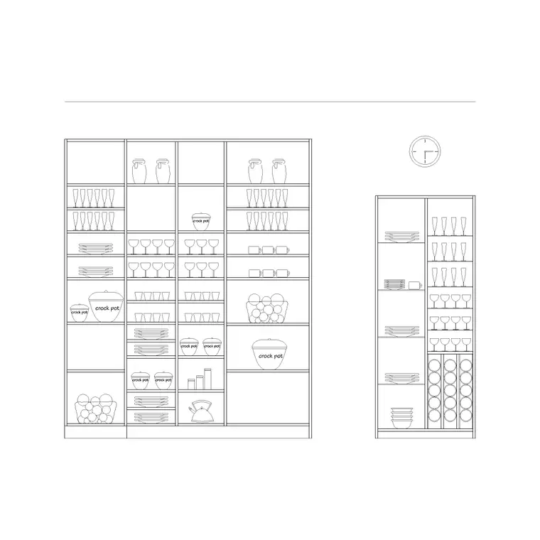 Kitchen Cabinet Ele Detail (2) DWG CAD block thumbnail — kitchen drawing