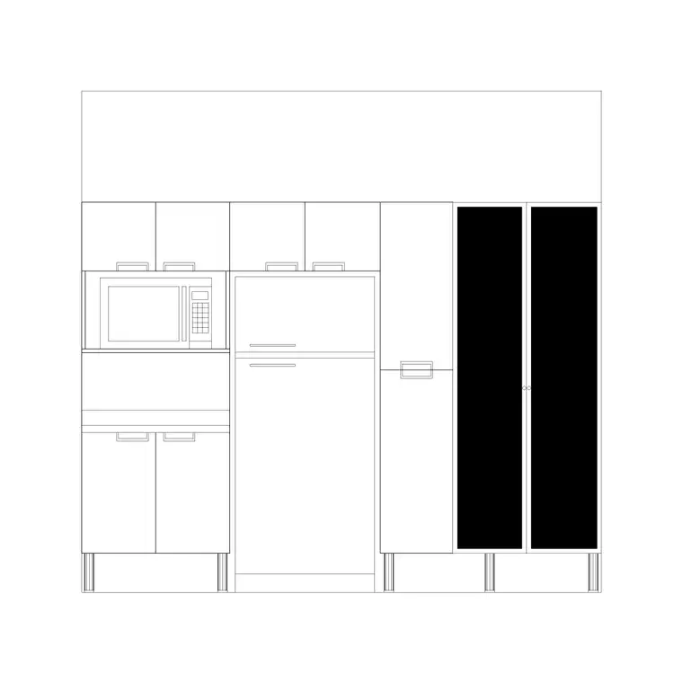 Kitchen Cabinet Ele Detail (3) DWG CAD block thumbnail — kitchen drawing