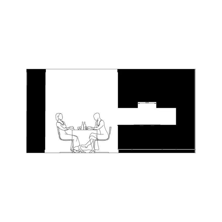 Kitchen Cabinet Ele Detail (4) DWG CAD block thumbnail — kitchen drawing