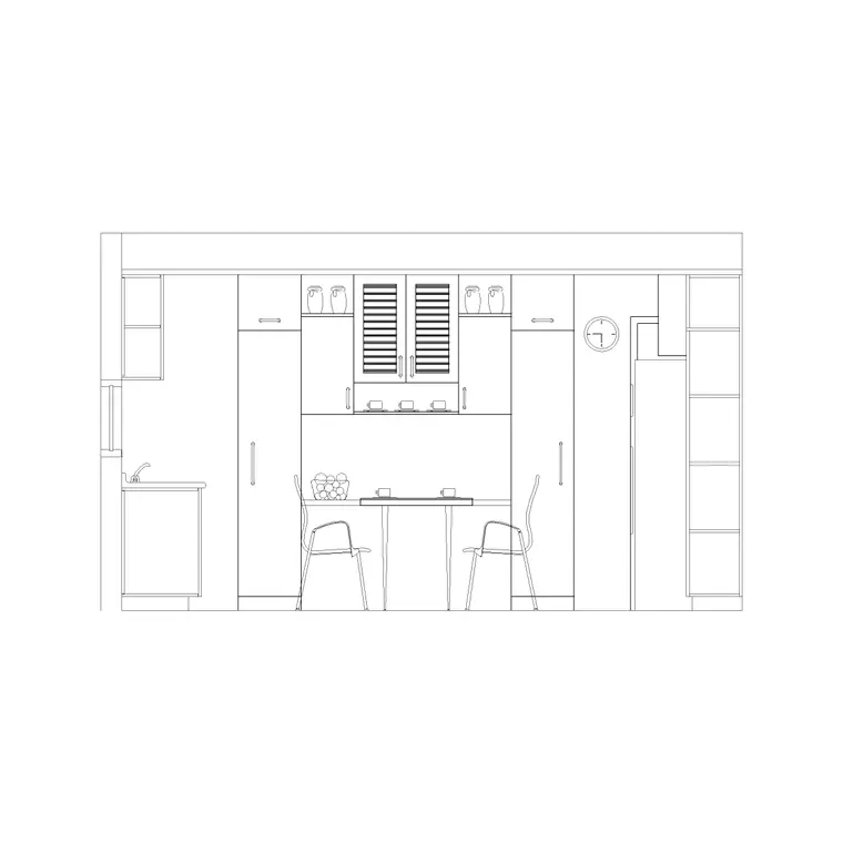 Kitchen Cabinet Ele Detail (7) DWG CAD block thumbnail — kitchen drawing