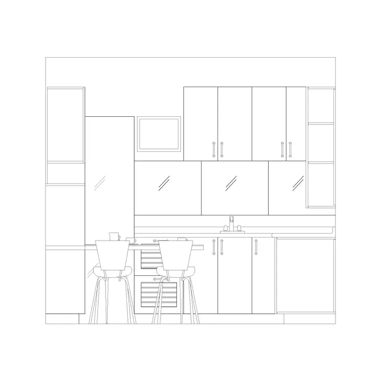Kitchen Cabinet Ele Detail (8) DWG CAD block thumbnail — kitchen drawing