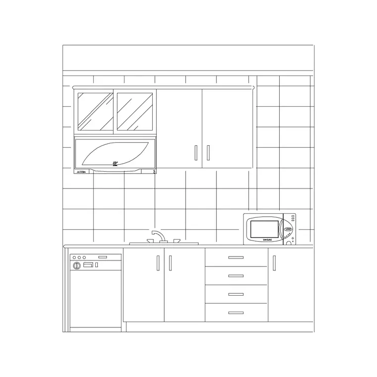 Kitchen Ele Sink (2) DWG CAD block thumbnail — kitchen drawing