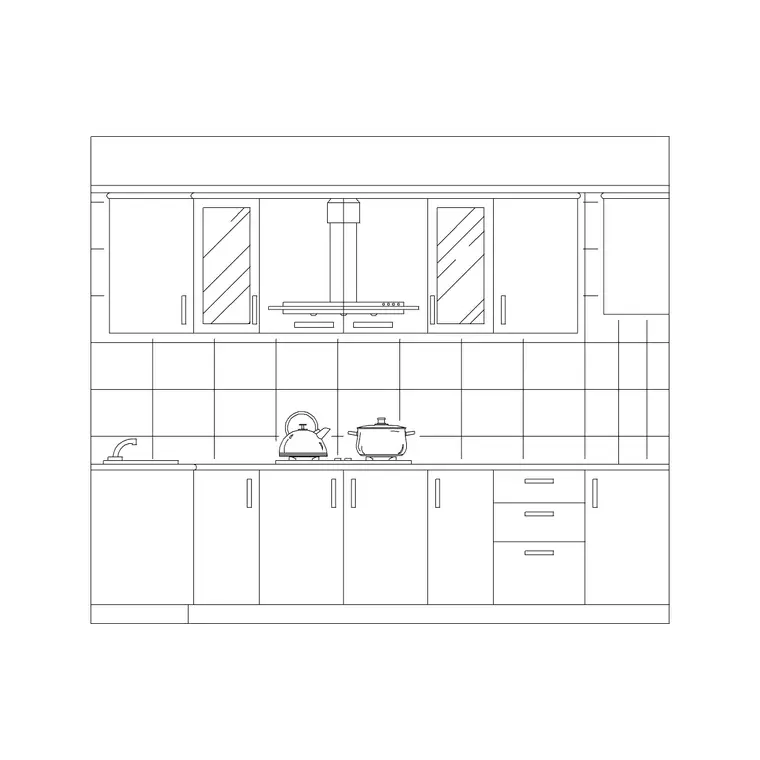 Kitchen Ele Stove DWG CAD block thumbnail — kitchen drawing