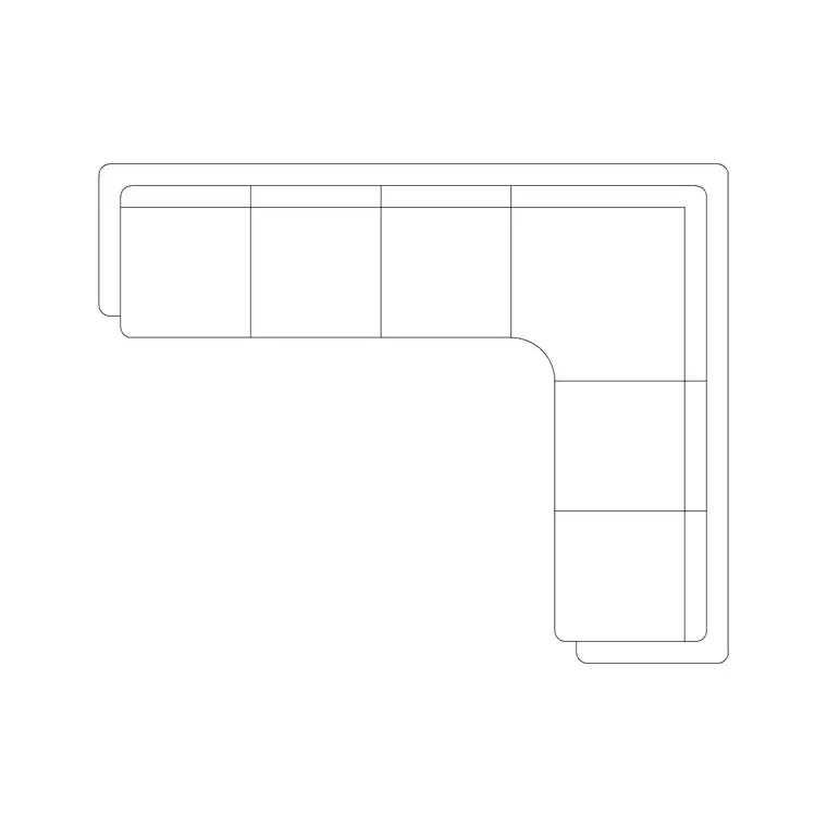 L Shape Sofa DWG CAD block thumbnail — furniture drawing