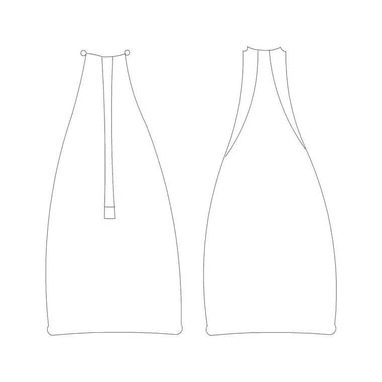 Ladies Bag Side DWG CAD block thumbnail — furniture drawing