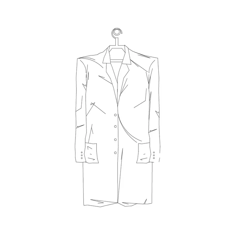 Ladies Suit DWG CAD block thumbnail — accessories drawing