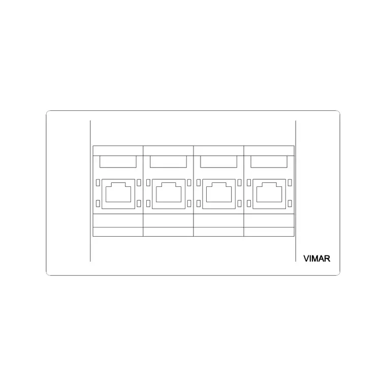 Lan Socket Vimar DWG CAD block thumbnail — office drawing