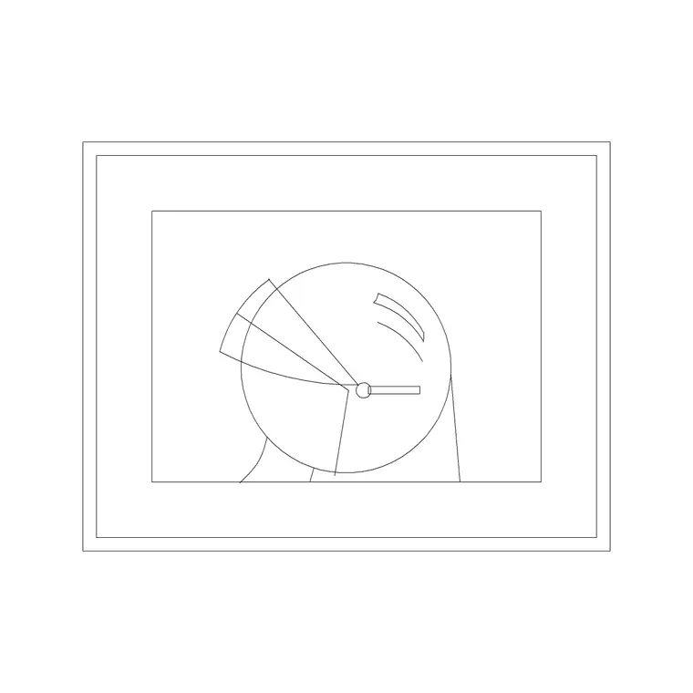 Landscape Frame 10 DWG CAD block thumbnail — accessories drawing