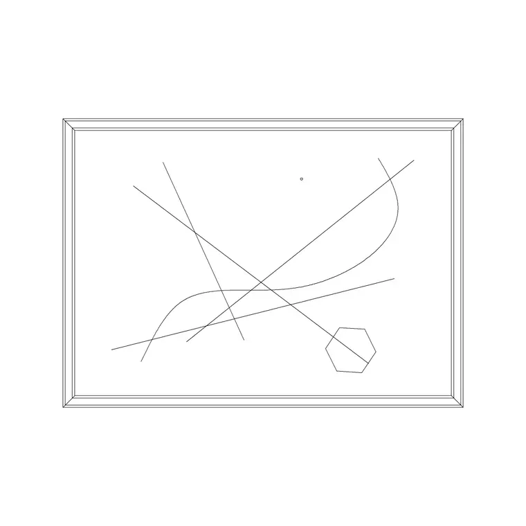Landscape Frame 5 DWG CAD block thumbnail — accessories drawing