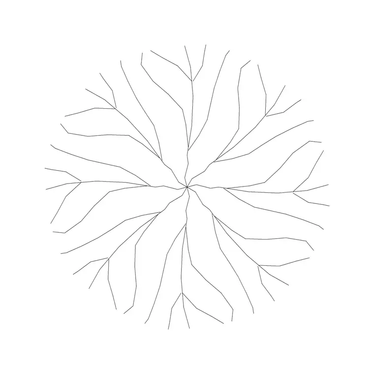 Landscaping Tree Plan 1 DWG CAD block thumbnail — trees & plants drawing