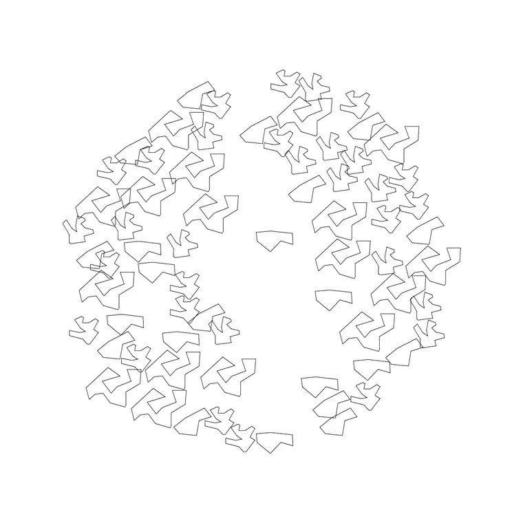 Landscaping Tree Plan 10 DWG CAD block thumbnail — trees & plants drawing