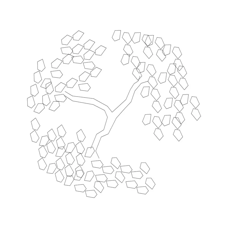 Landscaping Tree Plan 12 DWG CAD block thumbnail — trees & plants drawing