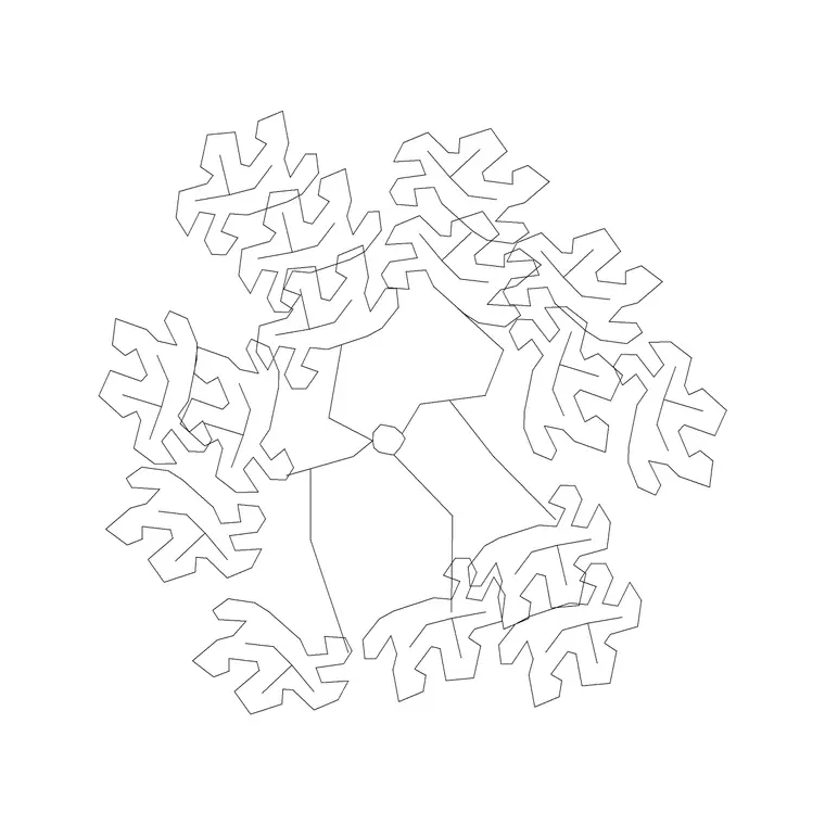 Landscaping Tree Plan 14 DWG CAD block thumbnail — trees & plants drawing