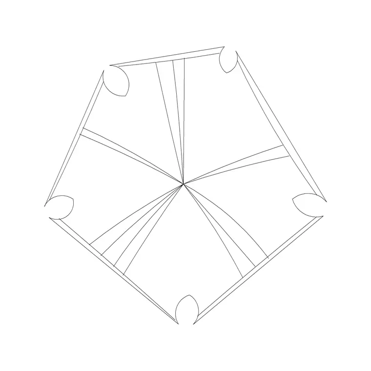 Landscaping Tree Plan 22 DWG CAD block thumbnail — trees & plants drawing