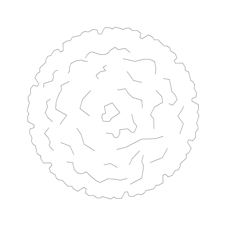 Landscaping Tree Plan 9 DWG CAD block thumbnail — trees & plants drawing