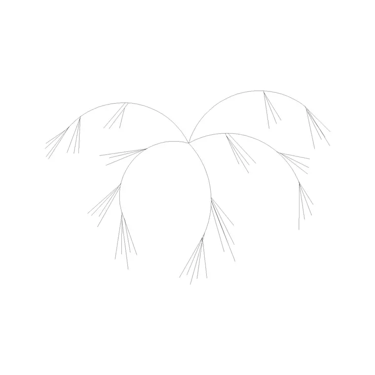Leaves Ele 1 DWG CAD block thumbnail — trees & plants drawing