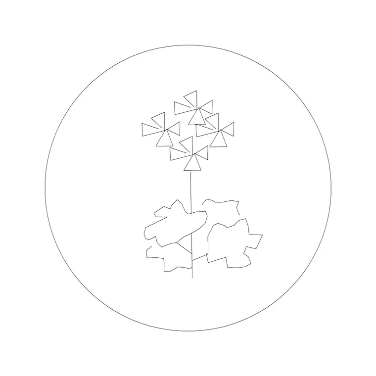 Leaves Ele 12 DWG CAD block thumbnail — trees & plants drawing