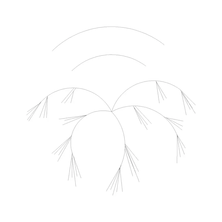 Leaves Ele 2 DWG CAD block thumbnail — trees & plants drawing
