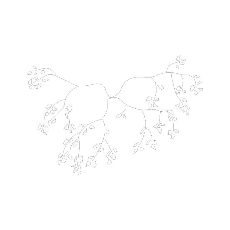Leaves Ele 3 DWG CAD block thumbnail — trees & plants drawing