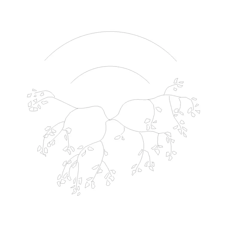 Leaves Ele 4 DWG CAD block thumbnail — trees & plants drawing