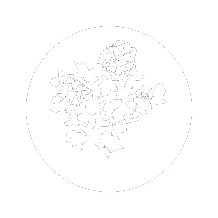 Leaves Ele 6 DWG CAD block thumbnail — trees & plants drawing