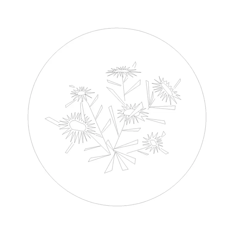Leaves Ele 7 DWG CAD block thumbnail — trees & plants drawing