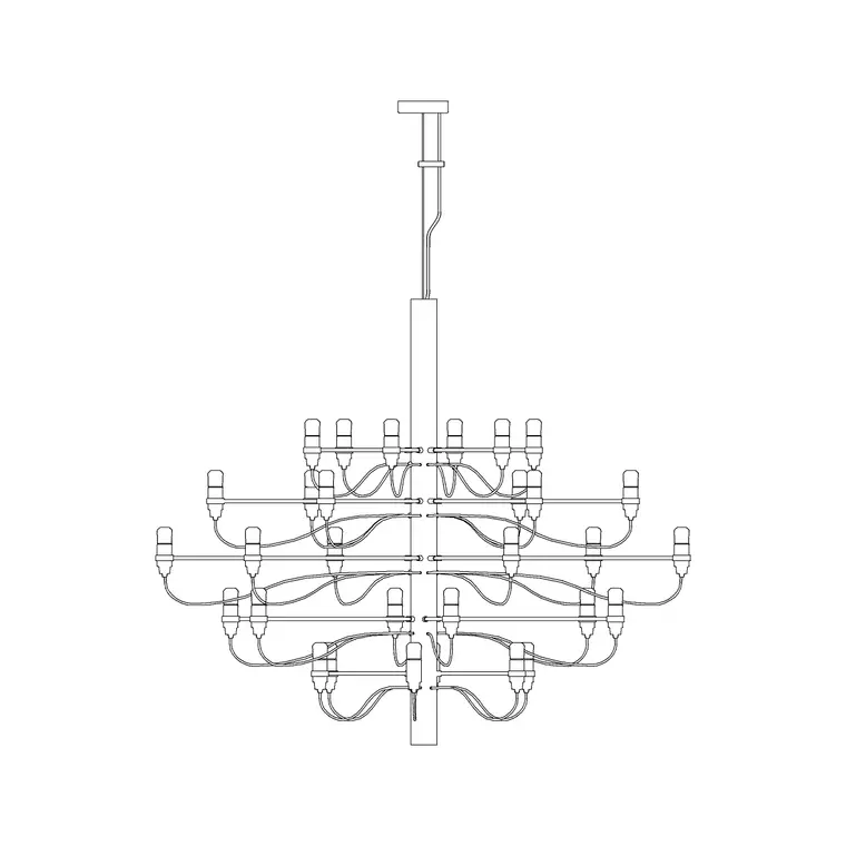 Light Classic Luxury Front Ele Designer DWG CAD block thumbnail — lighting drawing
