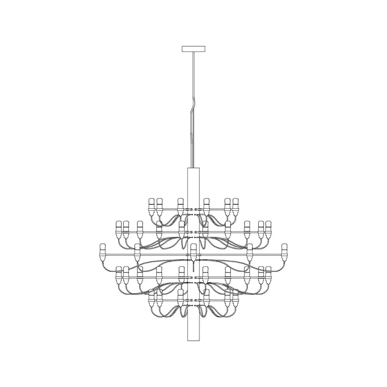 Light Classic Luxury Front Ele DWG CAD block thumbnail — lighting drawing