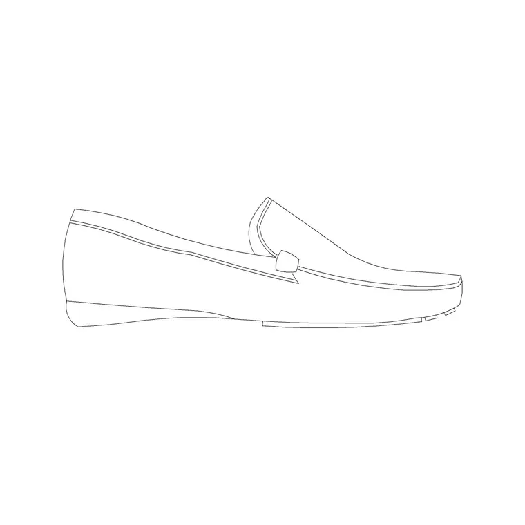 Loafers DWG CAD block thumbnail — accessories drawing