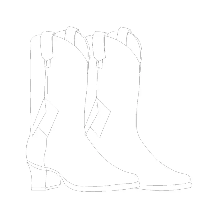 Long Boats DWG CAD block thumbnail — accessories drawing