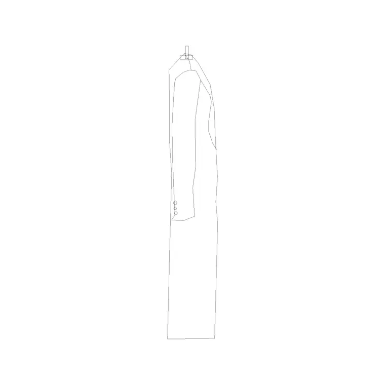 Long Coat Hanged DWG CAD block thumbnail — accessories drawing