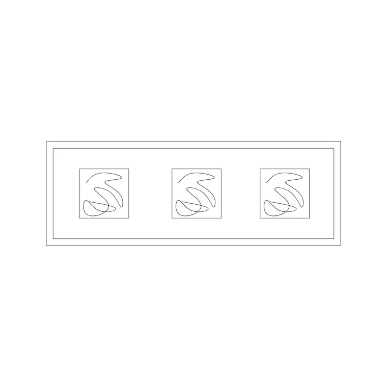 Long Landscape Frame DWG CAD block thumbnail — accessories drawing
