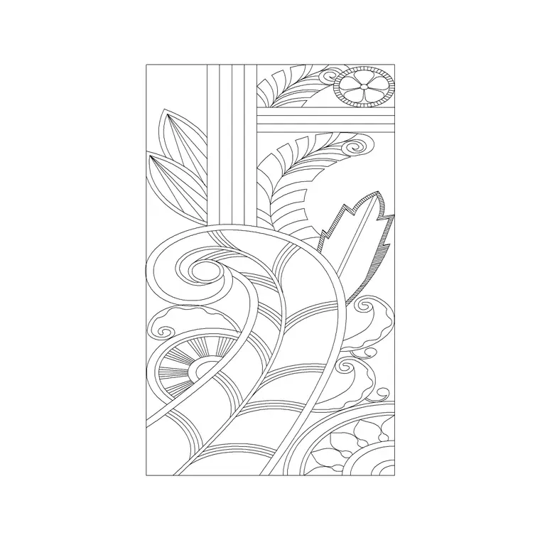 Long Portrait Frame DWG CAD block thumbnail — accessories drawing