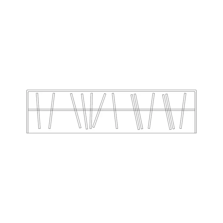 Long Wardrobe Plan DWG CAD block thumbnail — furniture drawing