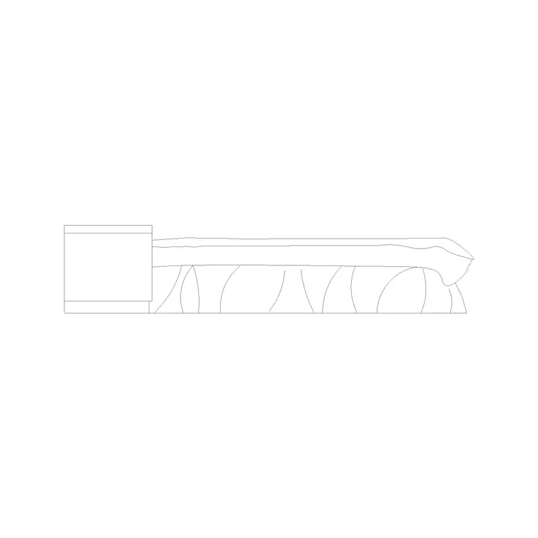 Low Height Bed 4 With Side Table Side Elevation DWG CAD block thumbnail — bedroom drawing