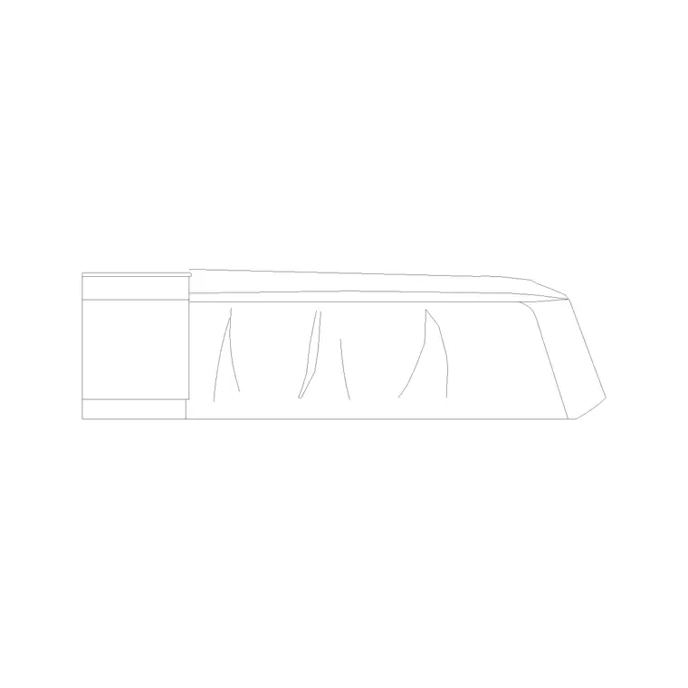 Low Height Bed 5 With Side Table Side Elevation DWG CAD block thumbnail — bedroom drawing