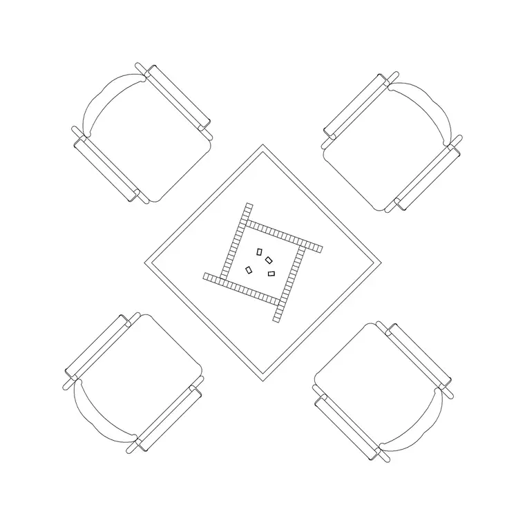 Luxury Wooden Dining Table DWG CAD block thumbnail — furniture drawing