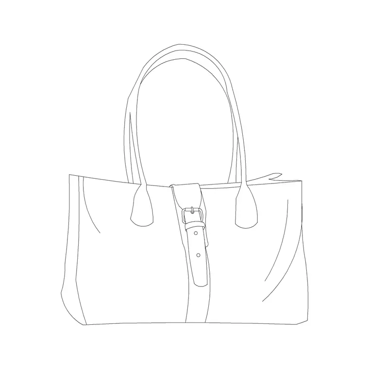 Lv Bag DWG CAD block thumbnail — furniture drawing