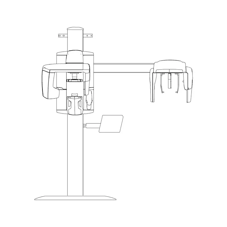 Machine Stand Ele 2 DWG CAD block thumbnail — medical drawing
