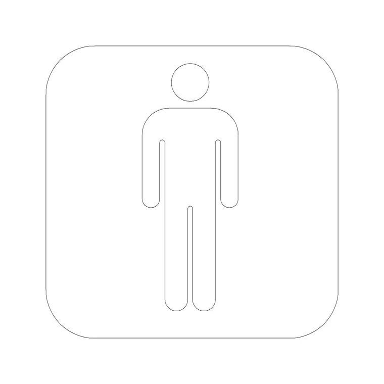Male 2 DWG CAD block thumbnail — building symbols drawing